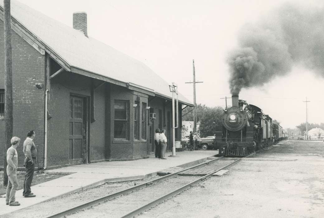 train, history of Iowa, railroad station, Waverly Public Library, Waverly, IA, Iowa, Train Stations, locomotive, Iowa History, Cities and Towns, Labor and Occupations