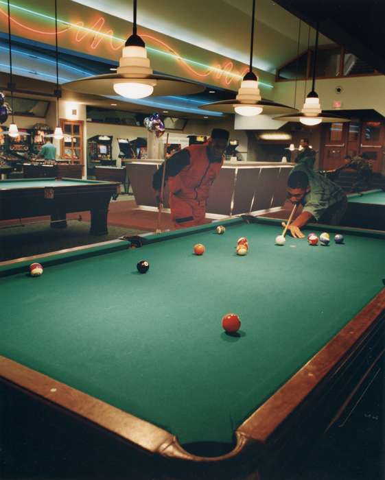 Cedar Falls, IA, history of Iowa, Iowa History, Entertainment, UNI Special Collections & University Archives, pool table, student, Iowa, uni, university of northern iowa, student center, Leisure, pool