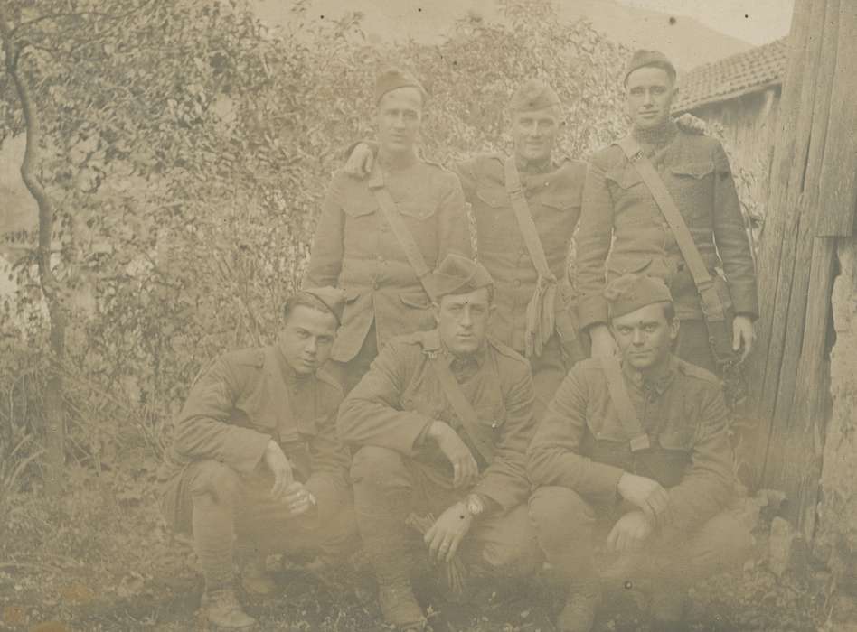 uniform, Spilman, Jessie Cudworth, men, history of Iowa, Iowa, Military and Veterans, Iowa History, war, Portraits - Group