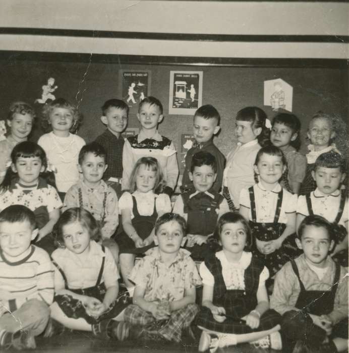 Portraits - Group, history of Iowa, Iowa History, Wiese, Rose, kindergarten, classroom, Tama, IA, Iowa, Schools and Education, Children