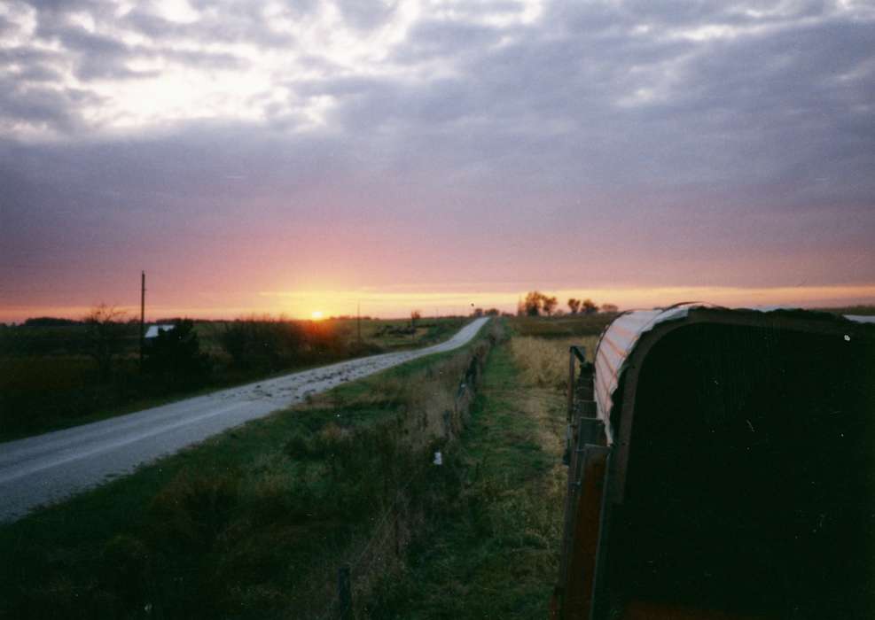 Murray, IA, sunrise, Iowa History, Iowa, field, sunset, road, Farms, history of Iowa, Boylan, Margie, Landscapes