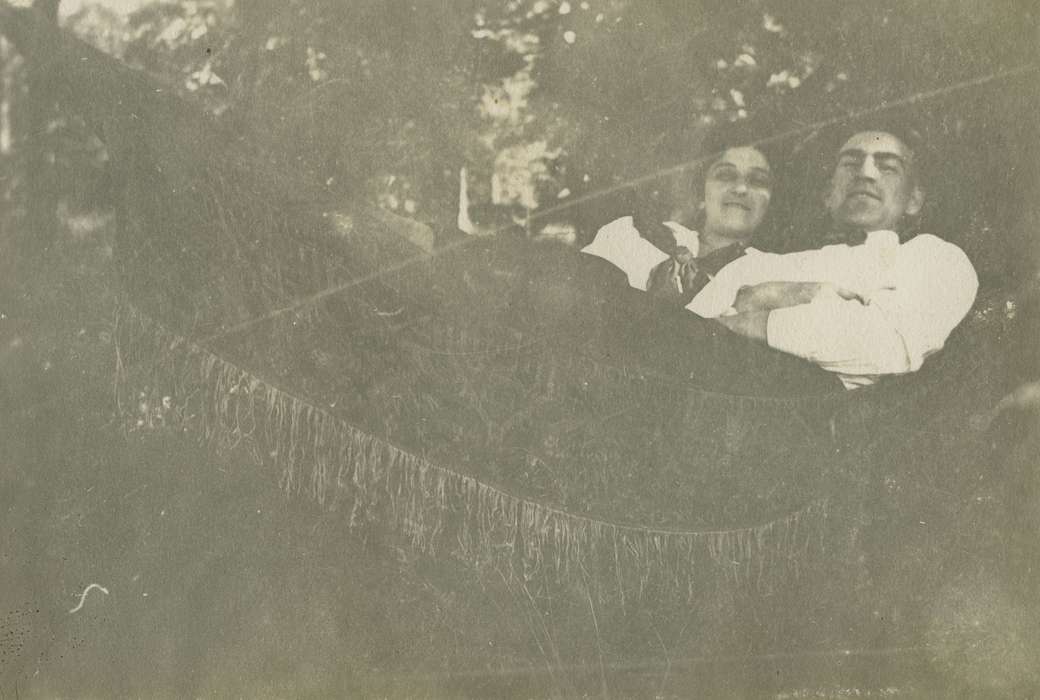 IA, hammock, history of Iowa, Iowa, Leisure, Iowa History, LeQuatte, Sue, Portraits - Group