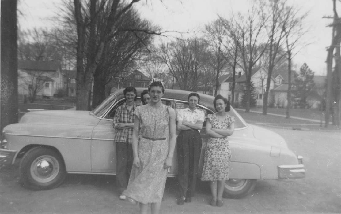 Portraits - Group, neighborhood, Hagg, Regina, history of Iowa, Iowa History, Motorized Vehicles, car, Algona, IA, Iowa, Labor and Occupations