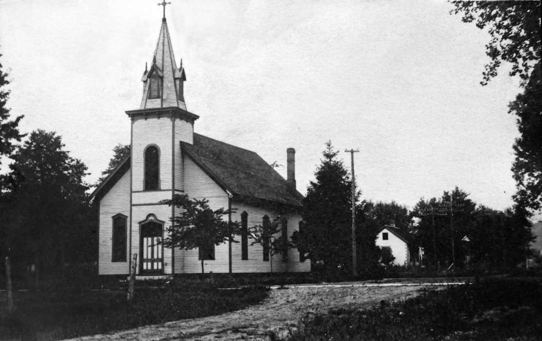 history of Iowa, Religious Structures, Iowa History, Lemberger, LeAnn, Eddyville, IA, dirt road, Iowa, Cities and Towns, church