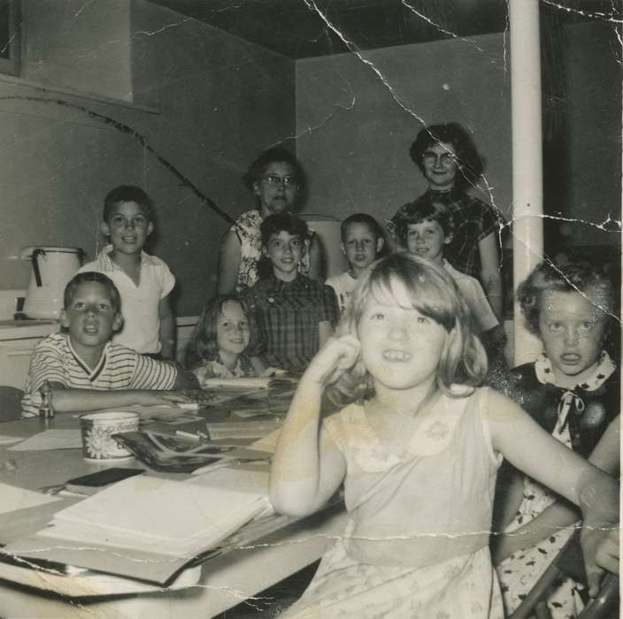 classroom, Iowa History, Iowa, history of Iowa, Tama, IA, Portraits - Group, Schools and Education, Wiese, Rose, Religion