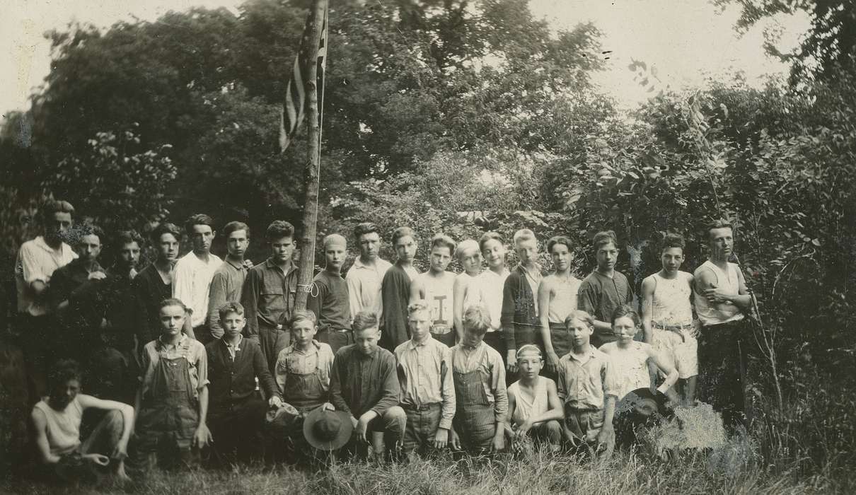 Portraits - Group, Iowa History, Iowa, Clear Lake, IA, McMurray, Doug, history of Iowa, Children, boy scouts