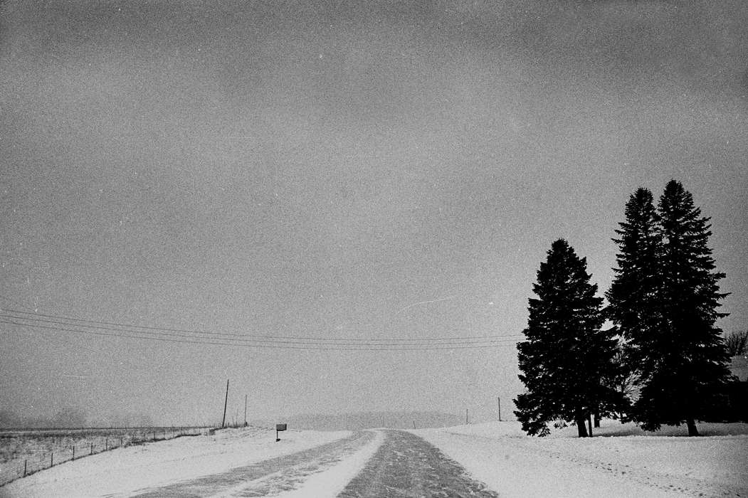history of Iowa, Iowa History, Ottumwa, IA, highway, Lemberger, LeAnn, Winter, mailbox, Iowa, tree, snow