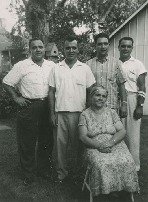 Portraits - Group, Iowa History, Iowa, Polk County, IA, Campopiano Von Klimo, Melinda, sitting, montenegrin, Homes, birdhouse, history of Iowa