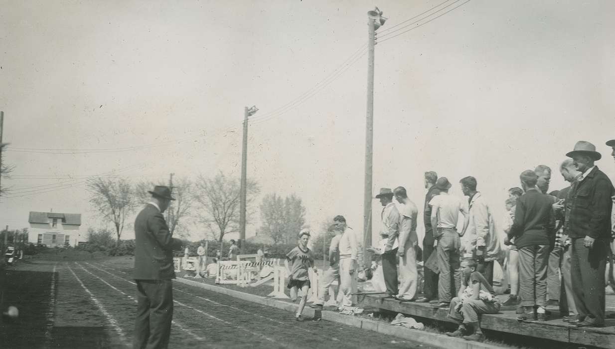 hat, hurdle, Iowa History, race, Iowa, stadium light, Clarion, IA, McMurray, Doug, Sports, Entertainment, Children, track, history of Iowa