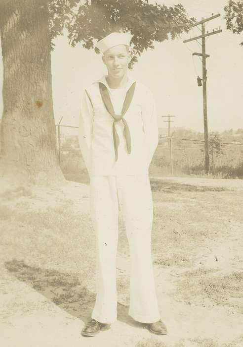 uniform, Iowa, USA, Military and Veterans, sailor hat, history of Iowa, Portraits - Individual, sailor, Spilman, Jessie Cudworth, Iowa History