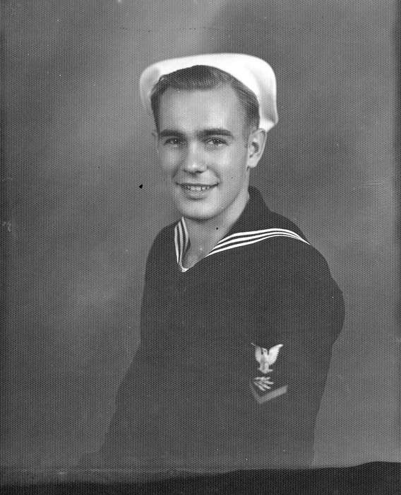 Military and Veterans, wwii, history of Iowa, uniform, Iowa History, Mason City, IA, Brockmeyer, Janet, Iowa, navy, Portraits - Individual