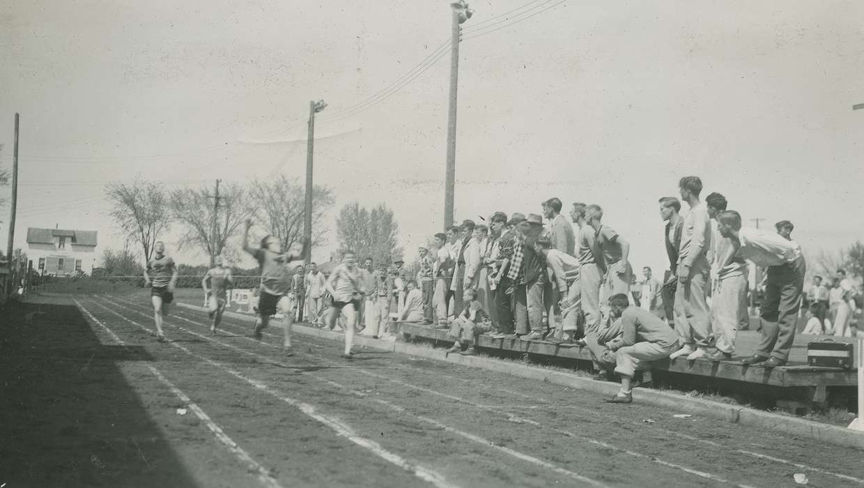 race, Clarion, IA, history of Iowa, Iowa History, Entertainment, crowd, McMurray, Doug, stadium light, Iowa, Sports, Children, track