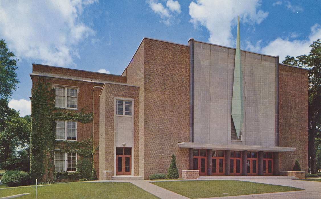 history of Iowa, Religious Structures, Iowa History, brick building, Waverly, IA, chapel, Iowa, Schools and Education, correct date needed, Waverly Public Library, wartburg college