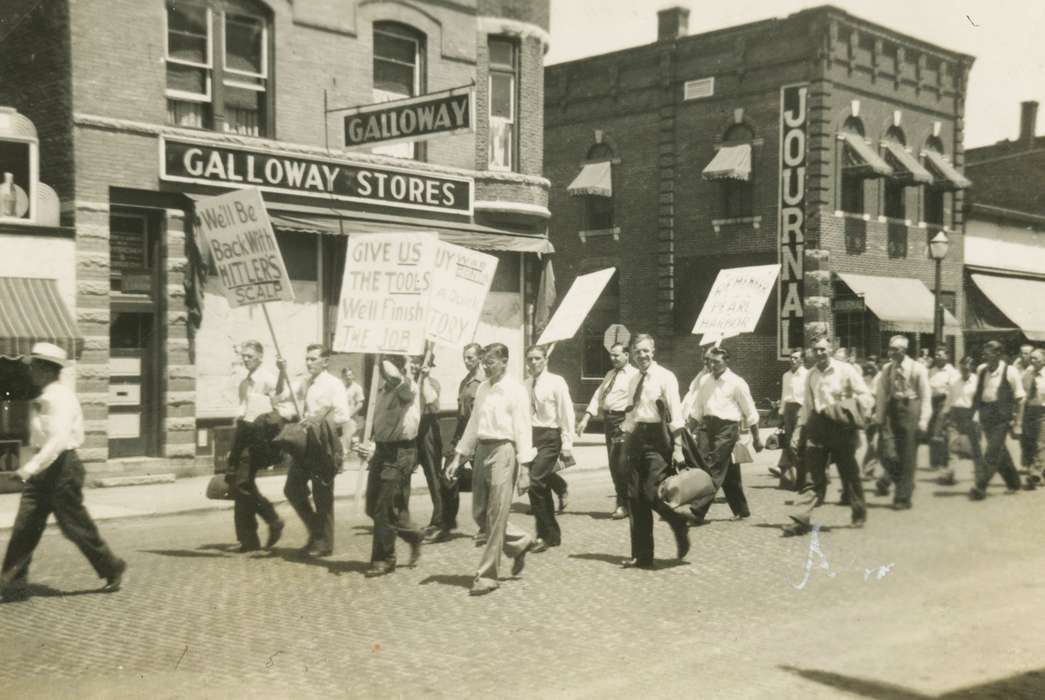 protest, Iowa, Rear, Audrey, wwii, Decorah, IA, Civic Engagement, history of Iowa, Main Streets & Town Squares, Iowa History