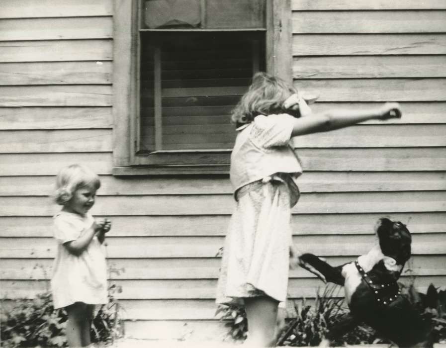 history of Iowa, Iowa History, IA, Animals, Dean, Shirley, Iowa, Children, dog