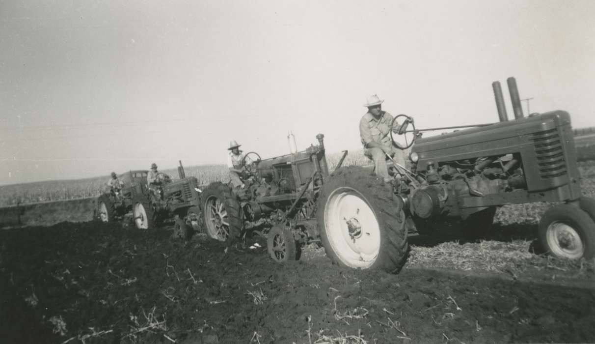 Willey, IA, Iowa, fields, farmers, Schon, Mary, Farming Equipment, Farms, plowing, history of Iowa, friends, Iowa History