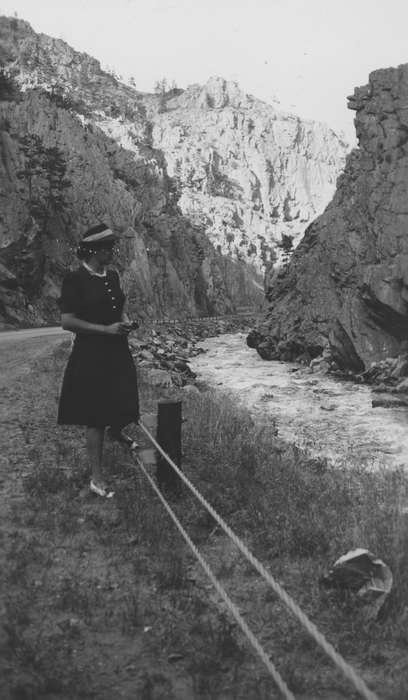 history of Iowa, Iowa History, Mullenix, Angie, black dresses, Lakes, Rivers, and Streams, stream, Iowa, USA, Portraits - Individual