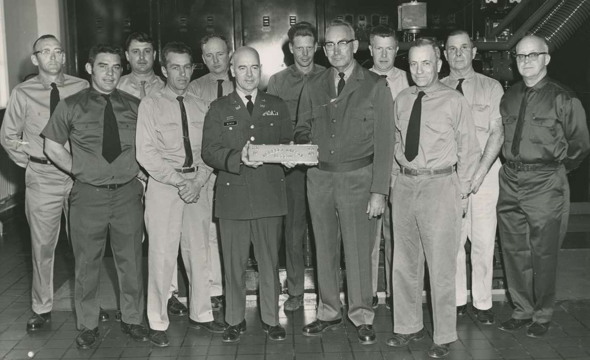 award, men, ties, uniform, Iowa, Businesses and Factories, Labor and Occupations, Dubuque, IA, history of Iowa, Davis-Orwoll, Shirley, Iowa History