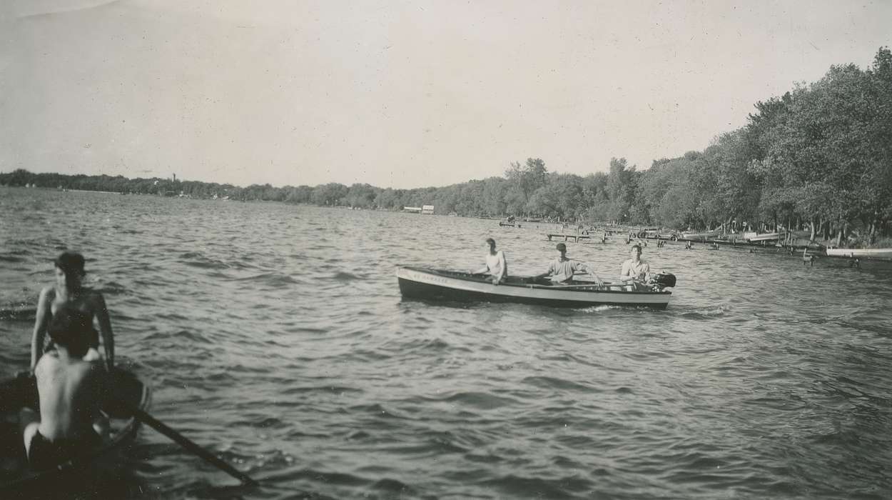 Clear Lake, IA, lake, history of Iowa, Iowa History, Lakes, Rivers, and Streams, Iowa, dock, boat, McMurray, Doug, Children, oar, Outdoor Recreation