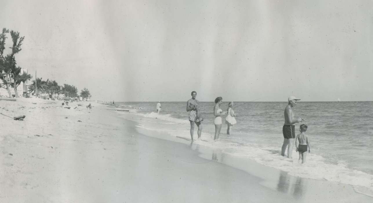 Travel, history of Iowa, Iowa History, ocean, Hollywood, FL, fishing, swimming suit, beach, Iowa, Outdoor Recreation, McMurray, Doug, Leisure, fishing rod