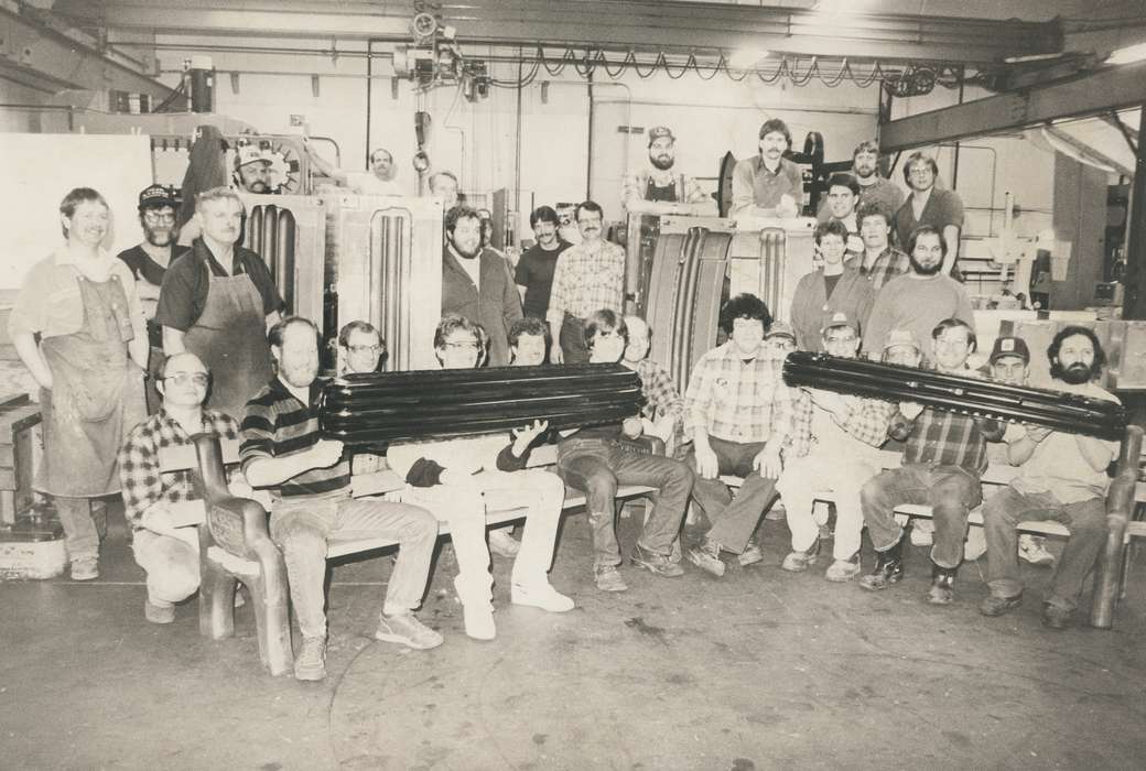 Shell Rock, IA, history of Iowa, smile, Portraits - Group, Businesses and Factories, Waverly Public Library, Iowa, hair, mustache, facial hair, Iowa History, glasses, outfit, clothes