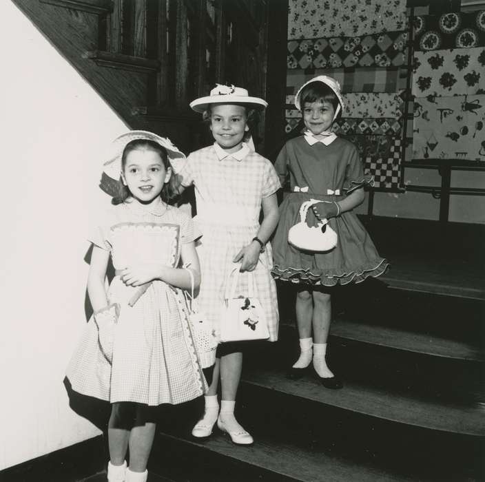 fashion show, children, Entertainment, dress, portrait, Children, Iowa History, Waverly Public Library, Iowa, history of Iowa, Portraits - Group, clothing, Waverly, IA, model