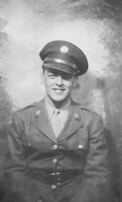 uniform, Hatcher, Darlene, USA, Iowa, Military and Veterans, Portraits - Individual, history of Iowa, Iowa History, soldier