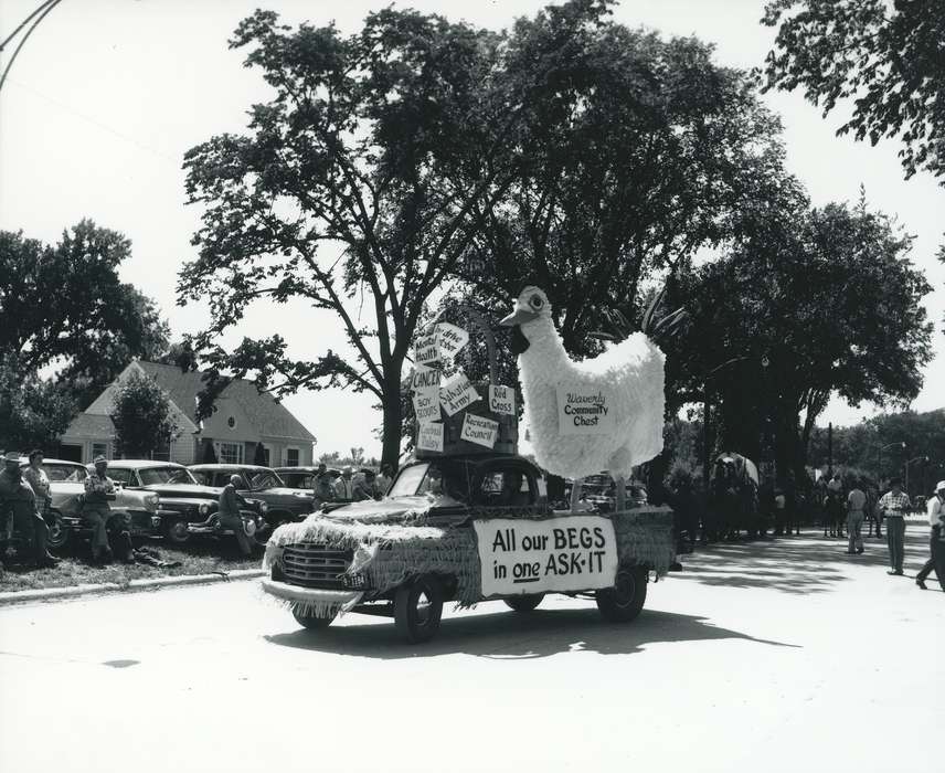 Fairs and Festivals, history of Iowa, parade float, Iowa History, parade, Iowa, Waverly Public Library