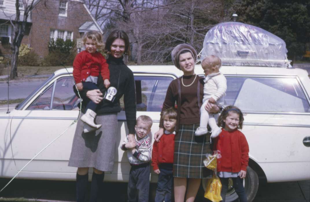 station wagon, history of Iowa, hat, Motorized Vehicles, camera, Iowa, Families, pearls, Children, Ames, IA, Iowa History, Suarez, Luis