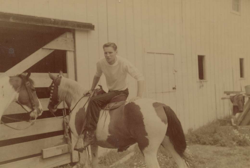 Iowa, Animals, Fink-Bowman, Janna, barn, horse, West Union, IA, Portraits - Individual, Farming Equipment, Farms, history of Iowa, Iowa History