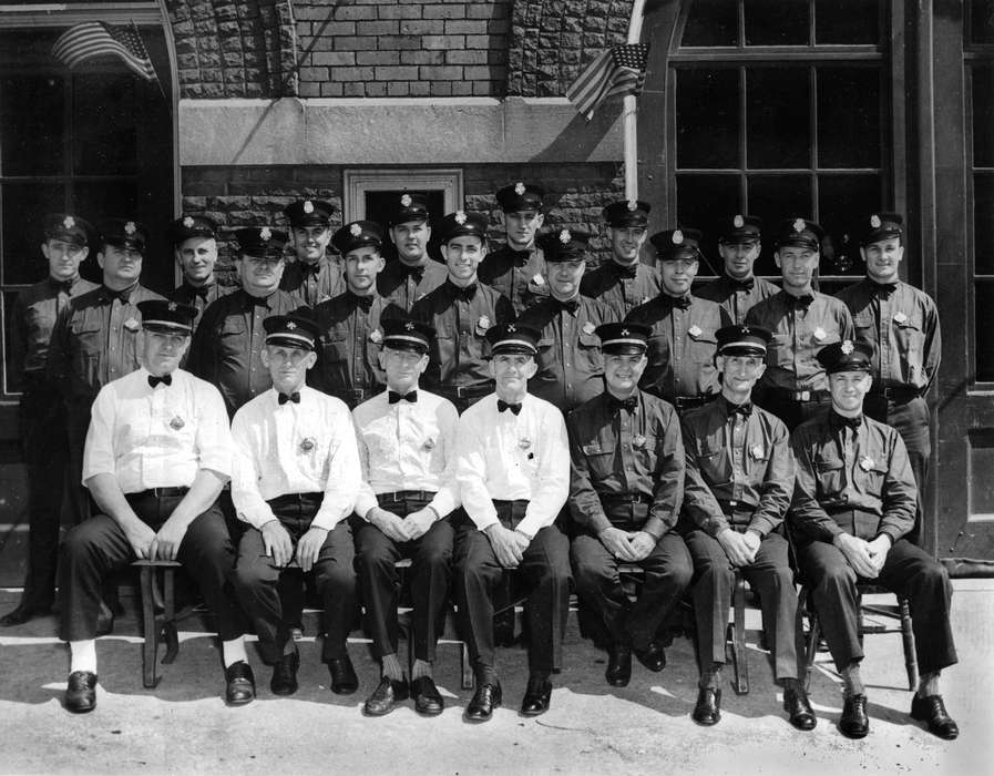 Portraits - Group, history of Iowa, Iowa History, Ottumwa, IA, Iowa, Lemberger, LeAnn, firefighter, Labor and Occupations