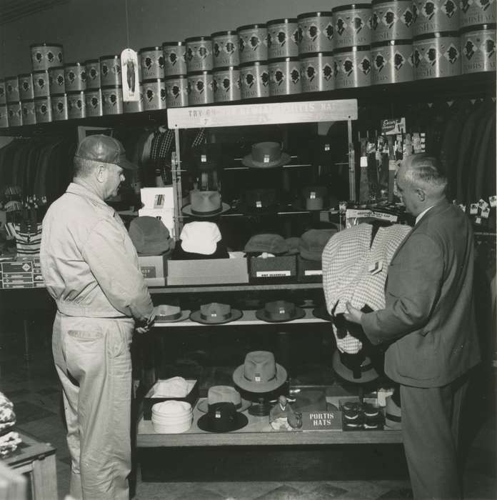 history of Iowa, Businesses and Factories, Waverly, IA, Waverly Public Library, Iowa, jacket, Iowa History, hats, clothing