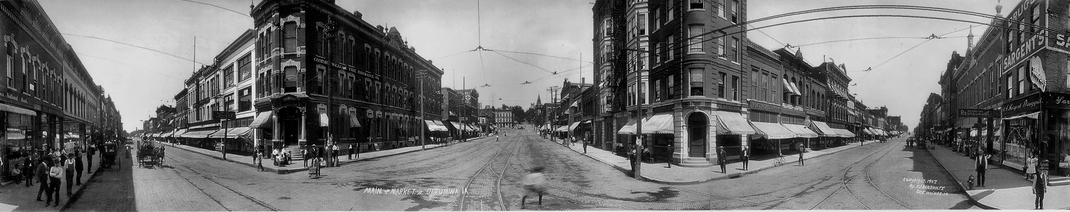 Main Streets & Town Squares, history of Iowa, brick road, Ottumwa, IA, Iowa History, Lemberger, LeAnn, Animals, Iowa, Cities and Towns, horse