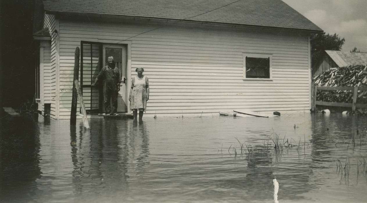 Keota, IA, Iowa, Weber, Karen and Kenny, Homes, history of Iowa, Floods, Iowa History, overalls