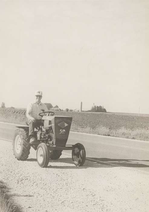 Farming Equipment, history of Iowa, Iowa History, IA, Motorized Vehicles, tractor, Iowa, Waverly Public Library, Portraits - Individual