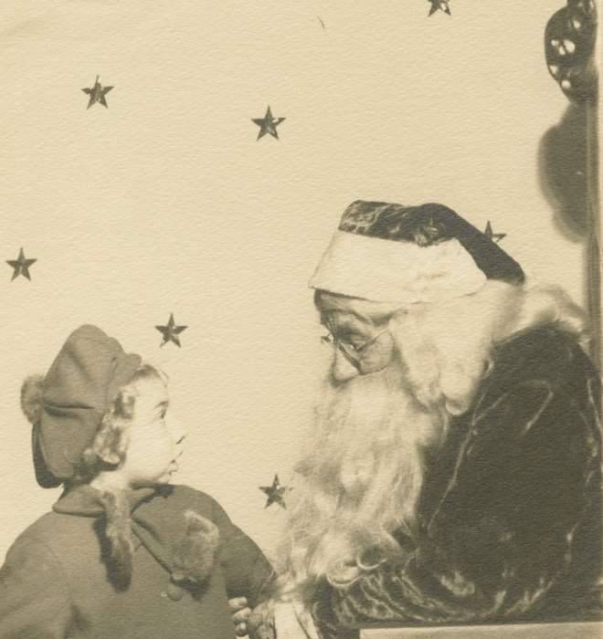 Iowa, Waterloo, IA, Children, christmas, santa, history of Iowa, Holidays, Cain-Garrison, Shirley and Ginnie, Iowa History