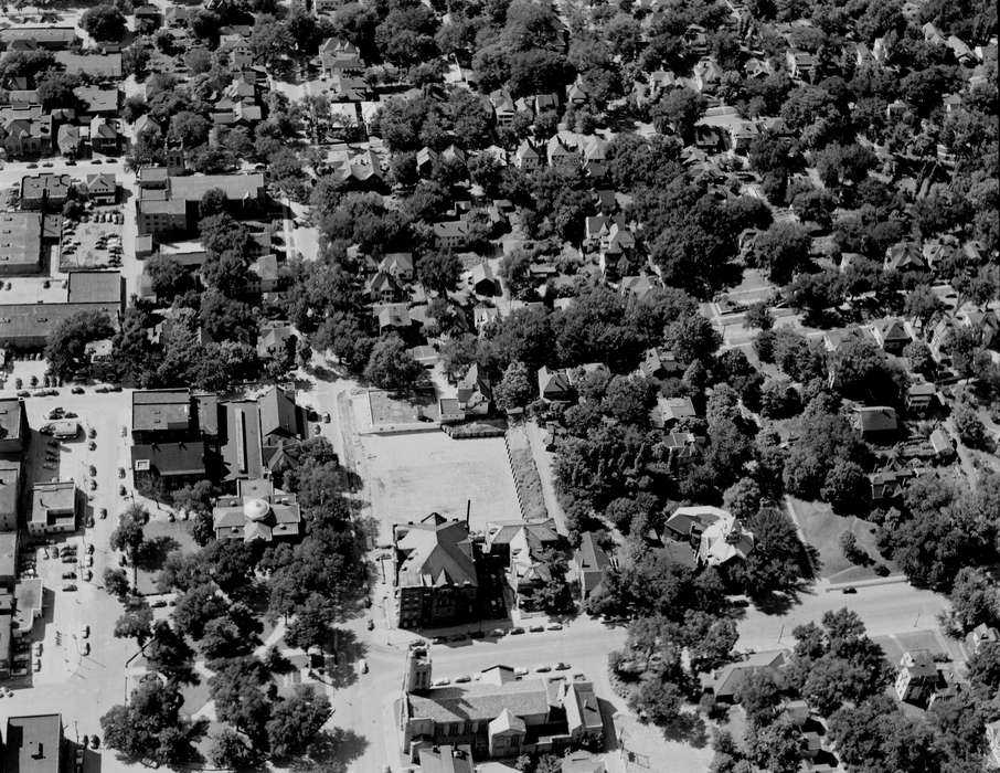 Main Streets & Town Squares, catholic, Religious Structures, Ottumwa, IA, Iowa History, history of Iowa, Lemberger, LeAnn, Prisons and Criminal Justice, Aerial Shots, Iowa, Cities and Towns, church