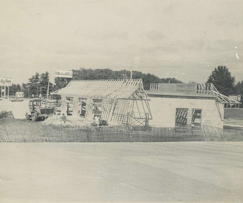 mcdonald's, Main Streets & Town Squares, history of Iowa, Iowa History, Businesses and Factories, Waverly, IA, mall, Iowa, Cities and Towns, construction, Waverly Public Library, Labor and Occupations