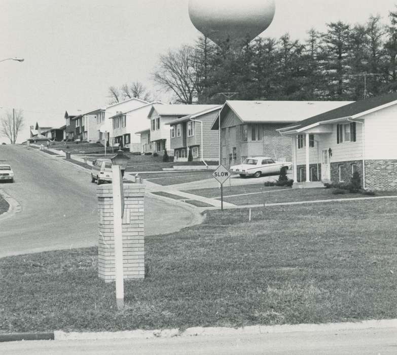 history of Iowa, Iowa History, treeline, dodge, Motorized Vehicles, lawn, water tower, Iowa, Cities and Towns, Homes, house, Waverly Public Library