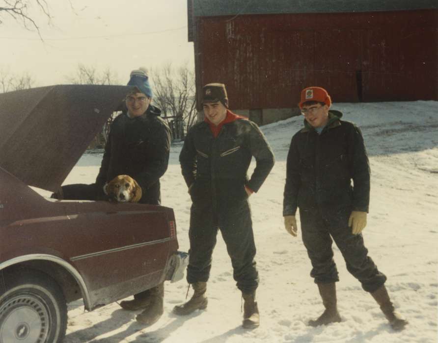 Animals, car, Iowa History, McDermott, Helen, Iowa, Motorized Vehicles, dog, history of Iowa, Epworth, IA