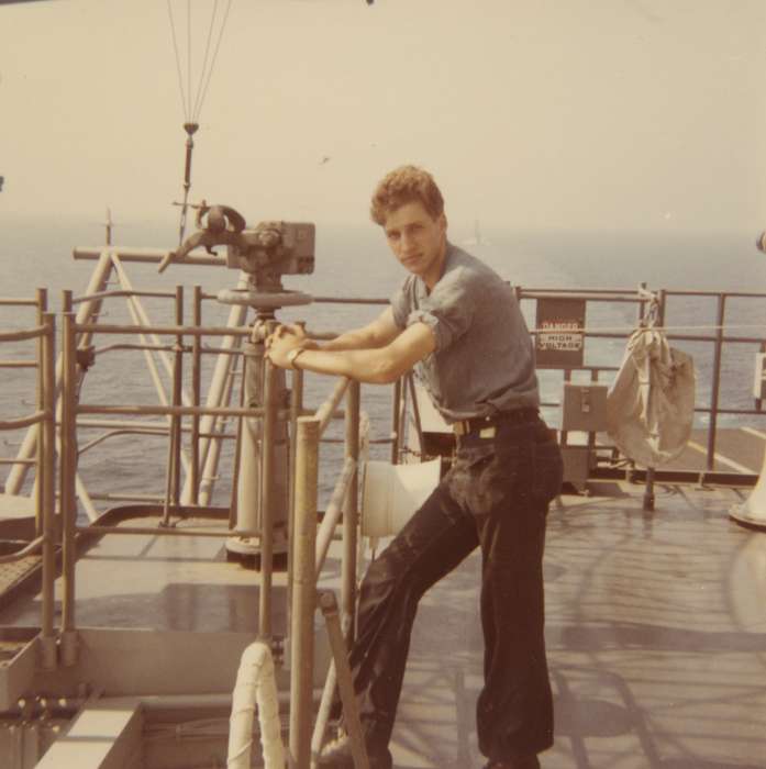 Military and Veterans, Cedar Falls, IA, Portraits - Individual, history of Iowa, Iowa History, vietnam war, Cain-Garrison, Shirley and Ginnie, Iowa, navy, battleship